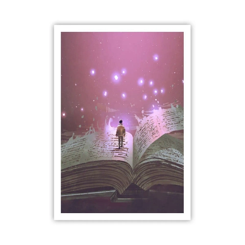 Poster - Einladung in eine andere Welt - lesen Sie! - 70x100 cm