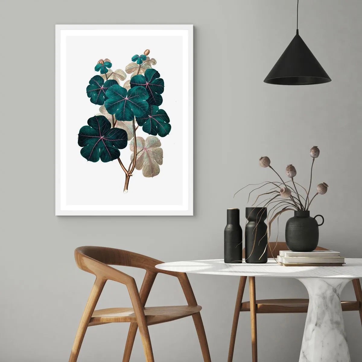 Poster in einem weißen Rahmen - Aus dem alten Herbarium - 30x40 cm