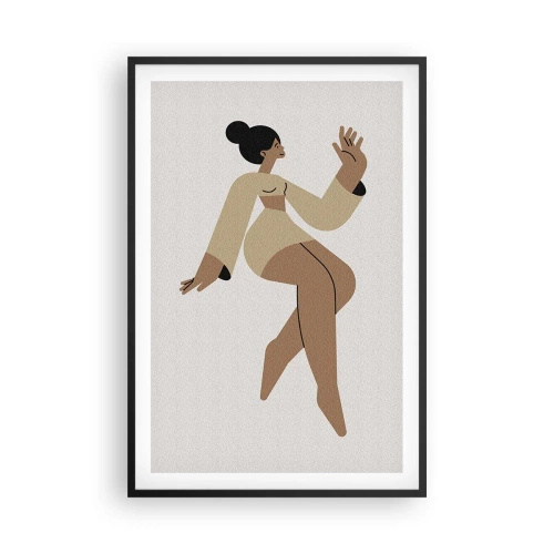 Poster in einem schwarzem Rahmen - Eine anmutige Form - 61x91 cm