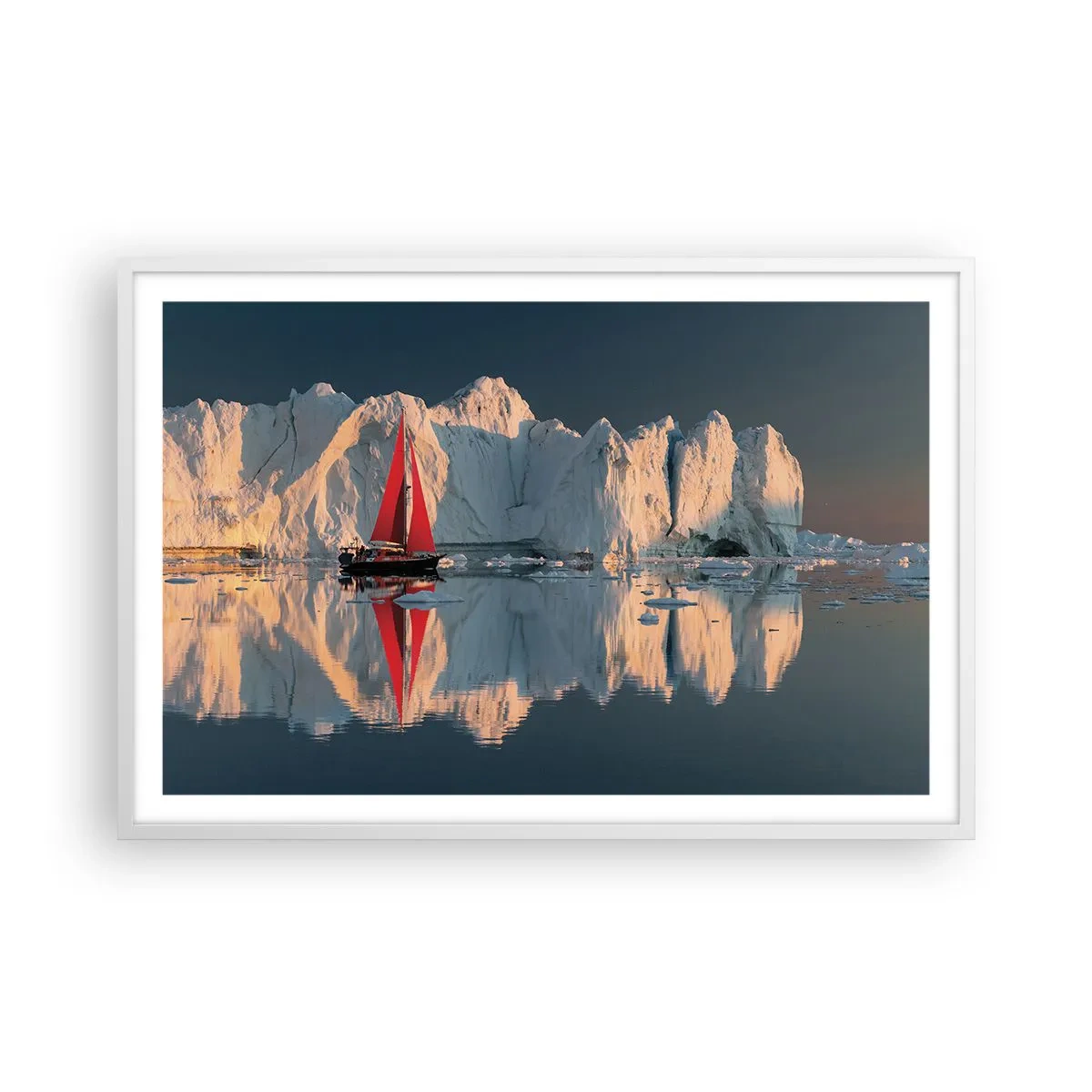 Poster in einem weißen Rahmen - Am Rande der Welt - 91x61 cm