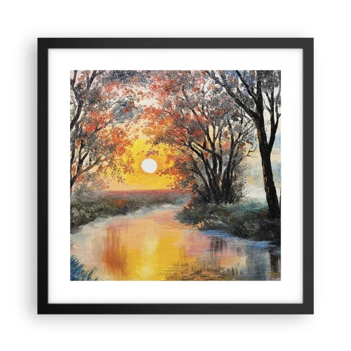 Poster in einem schwarzem Rahmen - Herbststimmung - 40x40 cm
