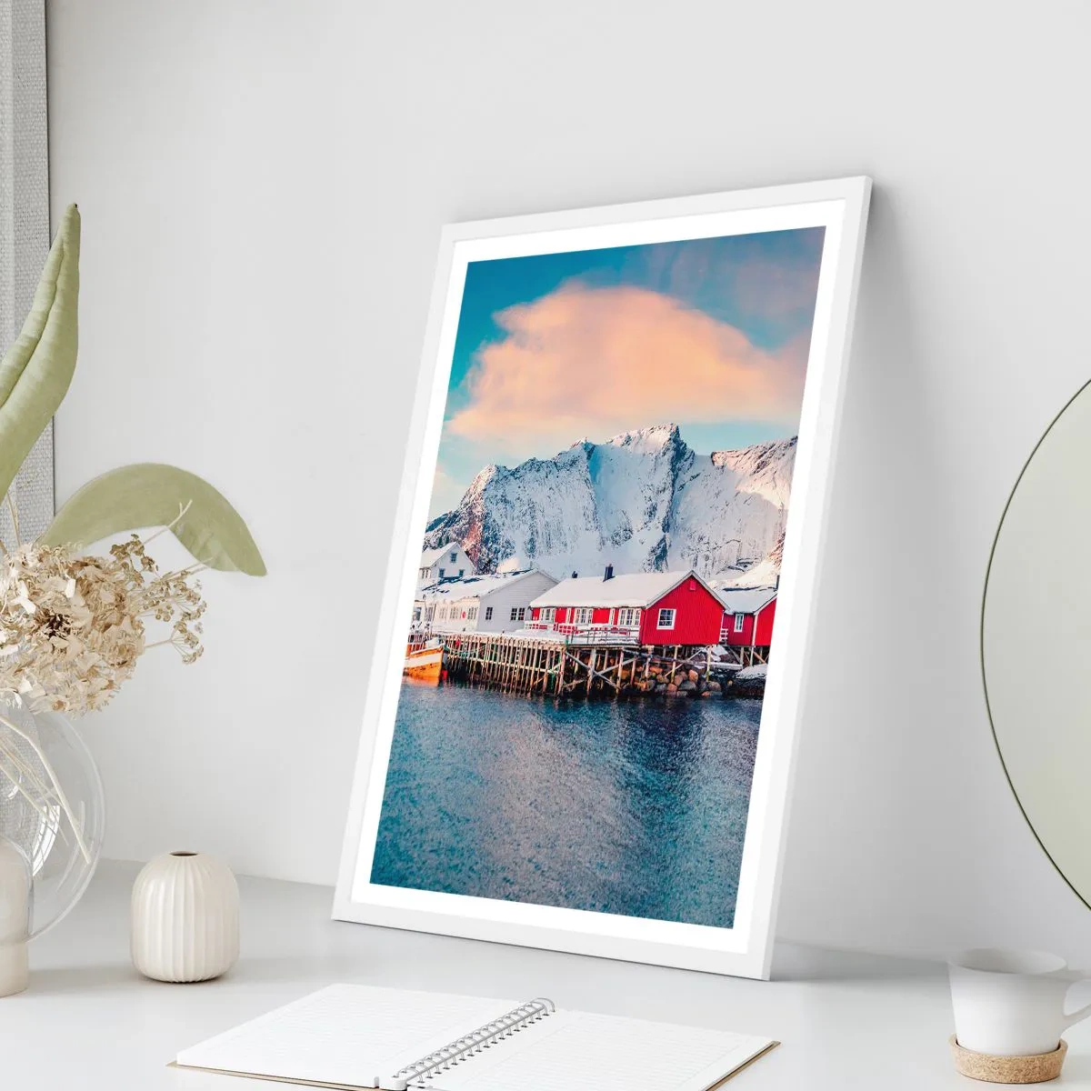 Poster in einem weißen Rahmen - Nördlicher Rückzug - 40x50 cm