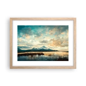 Poster in einem Rahmen aus heller Eiche - Unter dem Schutz des Himmels - 40x30 cm