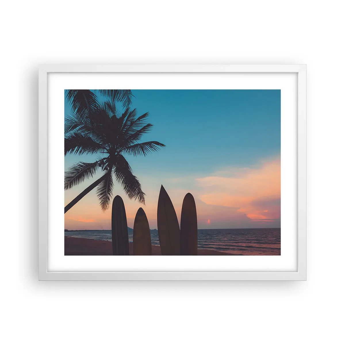 Poster in einem weißen Rahmen - Morgen wird es auch lustig - 50x40 cm