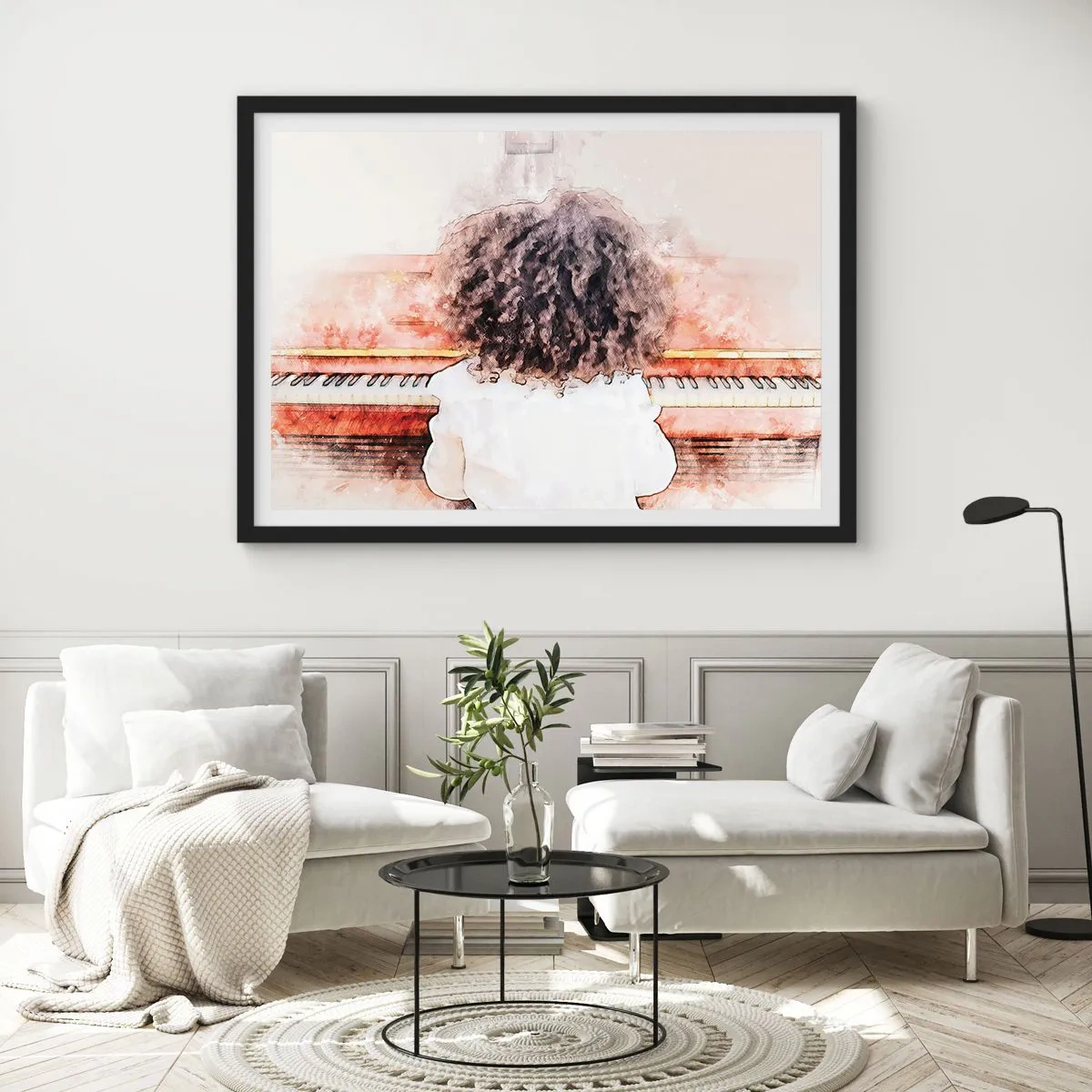 Poster in einem schwarzem Rahmen - In der neuen Welt - 50x40 cm