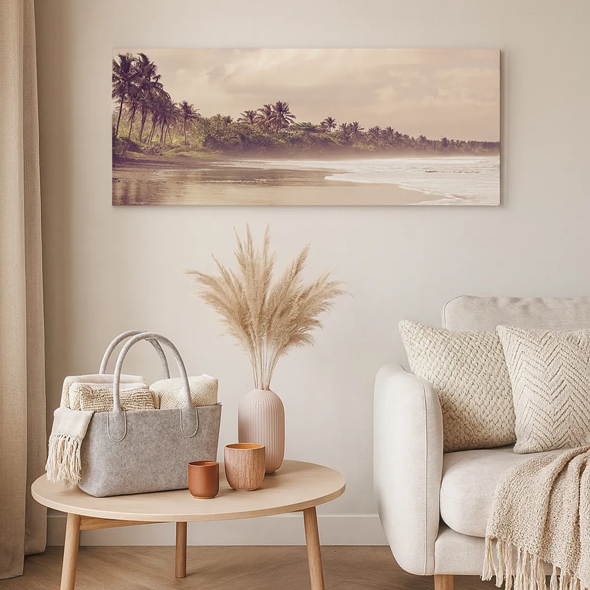 Bild auf Leinwand - Leinwandbild - Die Liebkosung der Wellen - 30x30 cm