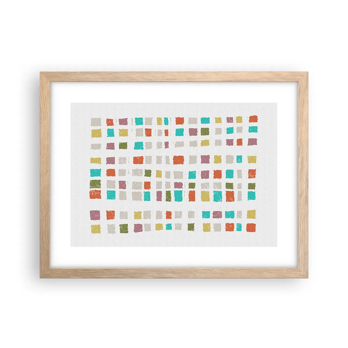 Poster in einem Rahmen aus heller Eiche - Unbekanntes Spiel - 40x30 cm