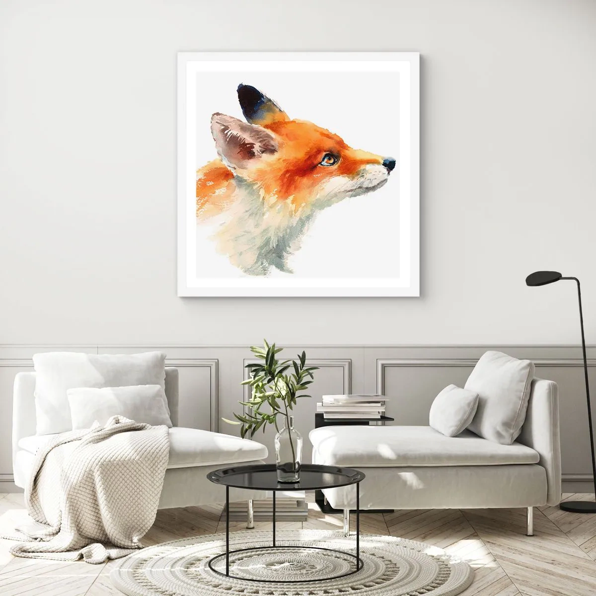 Poster in einem weißen Rahmen - Man kann nie vorsichtig genug sein - 40x40 cm