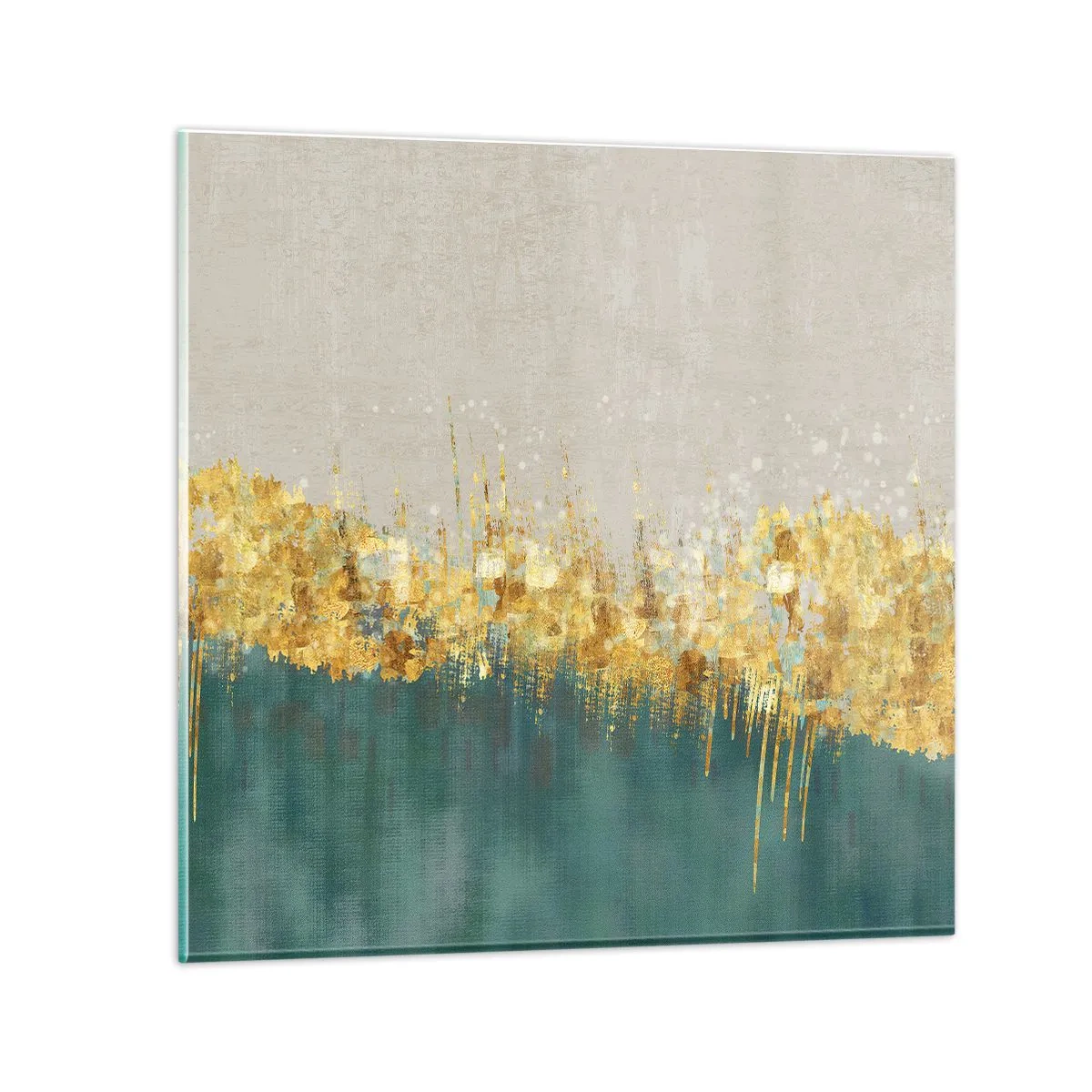 Glasbild - Bild auf glas - Goldener Rand - 30x30 cm