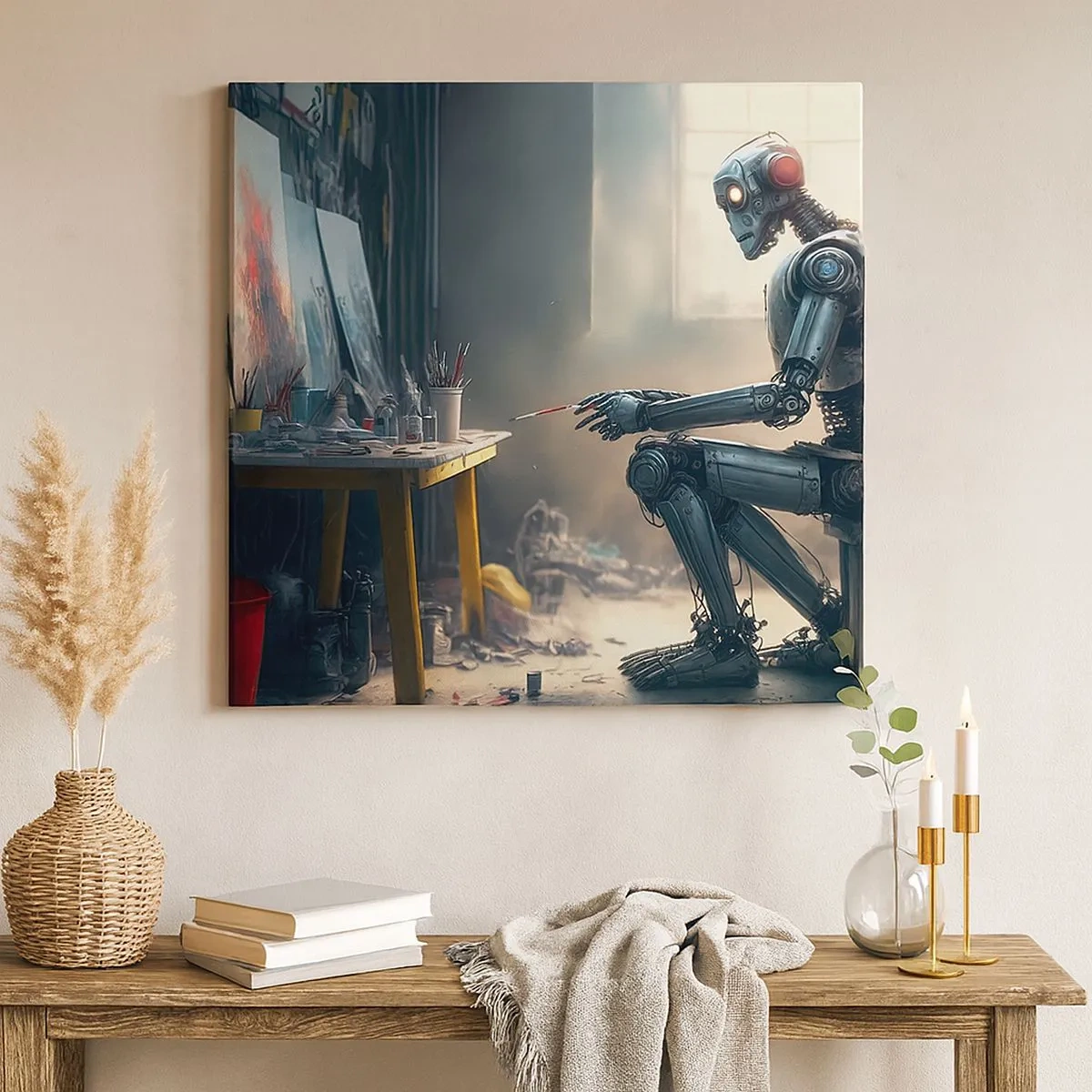 Bild auf Leinwand - Leinwandbild - Schöpfungsakt - 30x30 cm