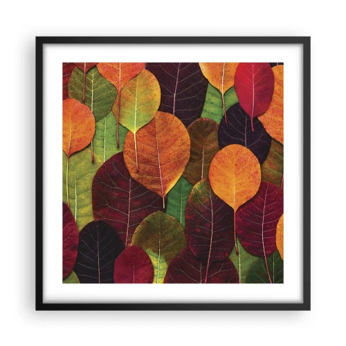 Poster in einem schwarzem Rahmen - Herbstmosaik - 50x50 cm