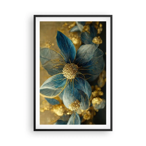 Poster in einem schwarzem Rahmen - Mit Gold blühen - 61x91 cm