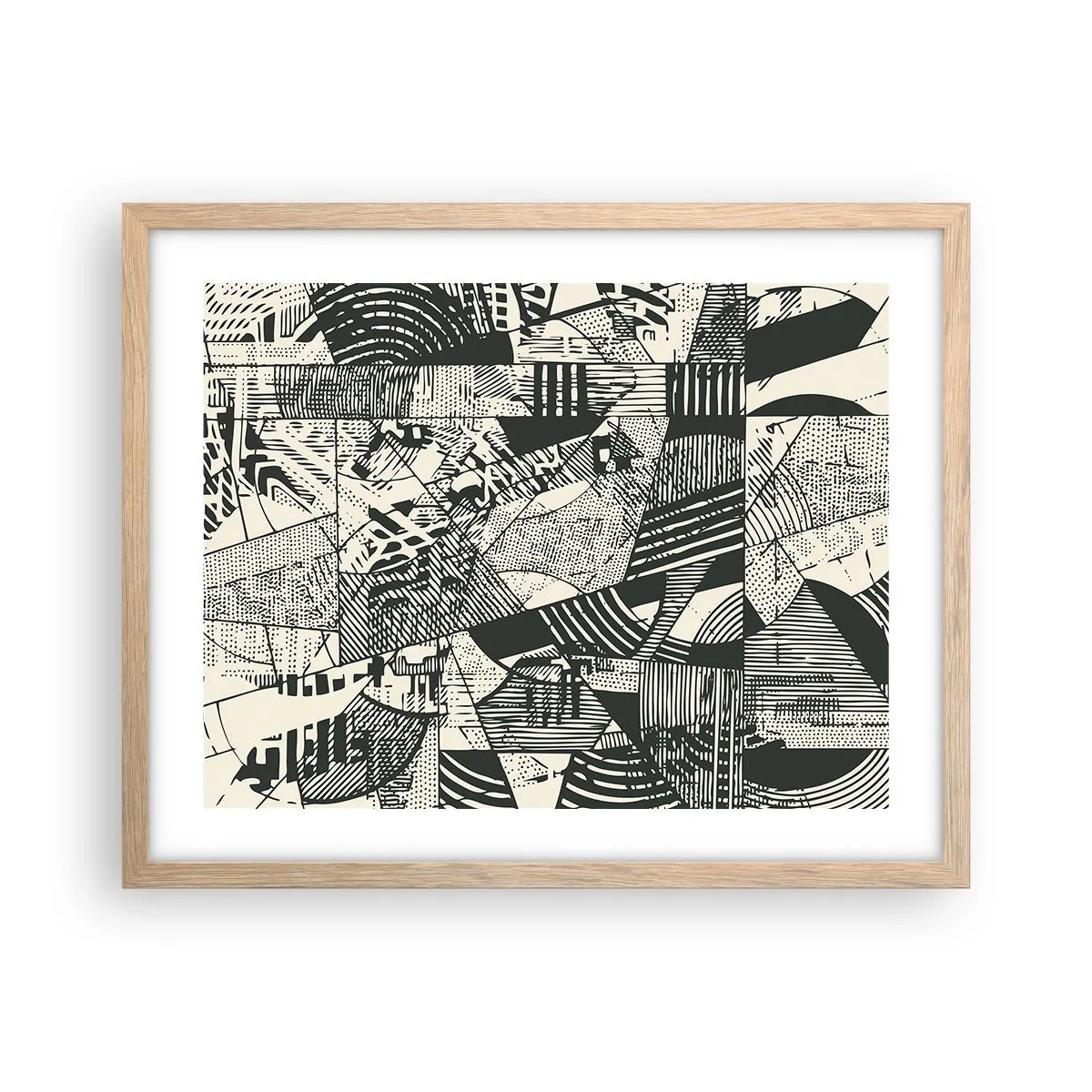 Poster in einem Rahmen aus heller Eiche - Die Dynamik der Gegenwart - 50x40 cm