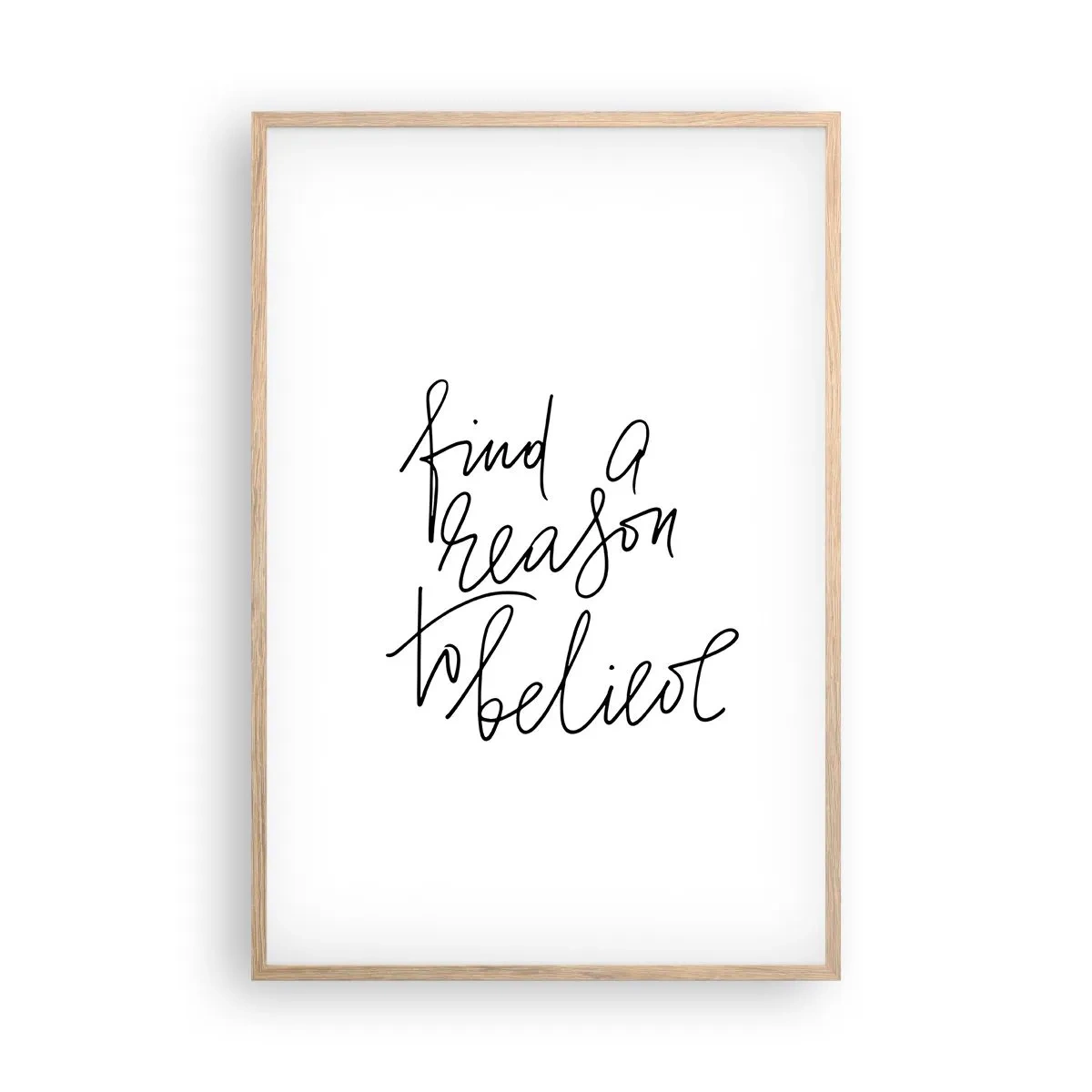 Poster in einem Rahmen aus heller Eiche - Es ist möglich - 61x91 cm