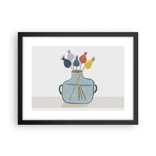 Poster in einem schwarzem Rahmen - Es ist mucksmäuschenstill - 40x30 cm