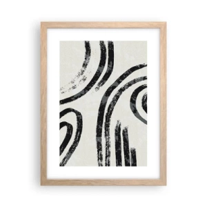 Poster in einem Rahmen aus heller Eiche - Bei Hälfte angehalten - 30x40 cm