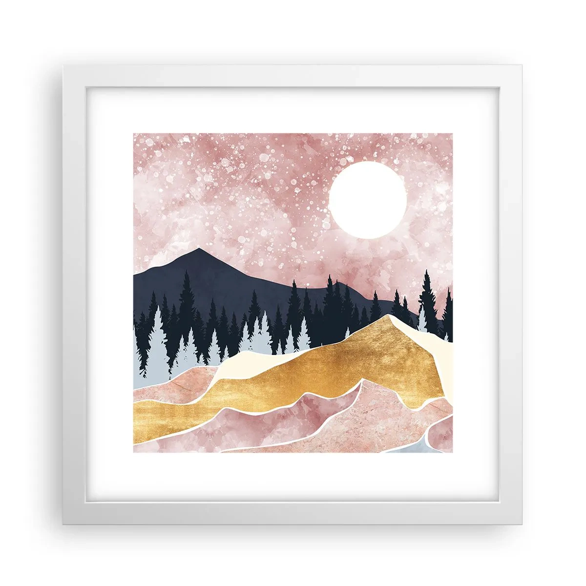 Poster in einem weißen Rahmen - Nachtwache - 30x30 cm