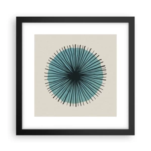 Poster in einem schwarzem Rahmen - Strahlend im Blau - 30x30 cm