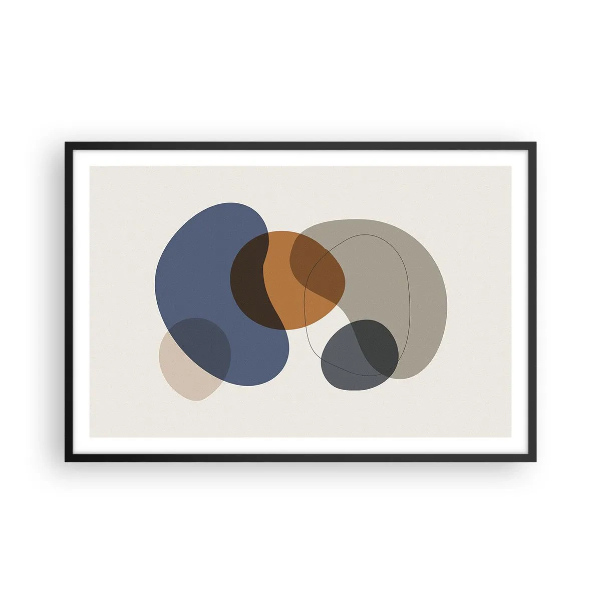 Poster in einem schwarzem Rahmen - Farbtropfen - 91x61 cm