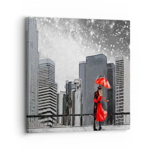 Bild auf Leinwand - Leinwandbild - Der Mensch ist kein Stein - 30x30 cm