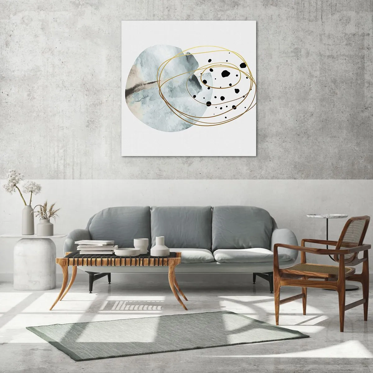 Glasbild - Bild auf glas - Vom Weltraum umarmt - 70x70 cm