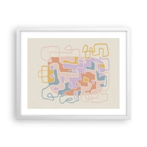 Poster in einem weißen Rahmen - Labyrinth – ein freudiges Abenteuer - 50x40 cm