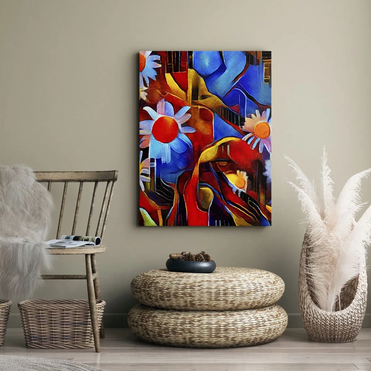 Bild auf Leinwand - Leinwandbild - Die Farben des Lebens - 45x80 cm