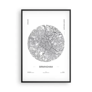 Poster in einem schwarzem Rahmen - Anatomie von Birmingham - 61x91 cm