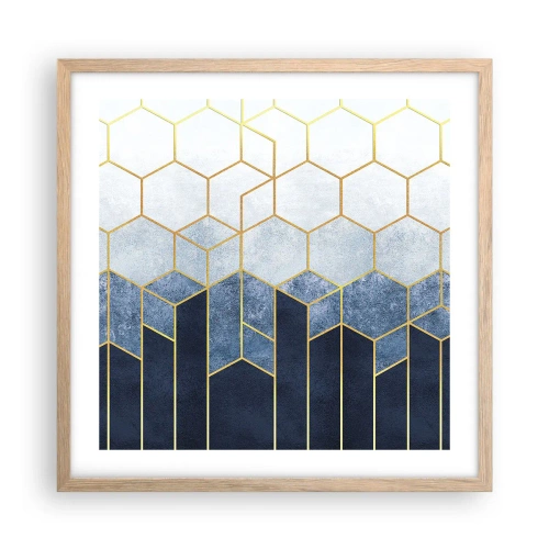 Poster in einem Rahmen aus heller Eiche - Komposition im synkopischen Rhythmus - 50x50 cm
