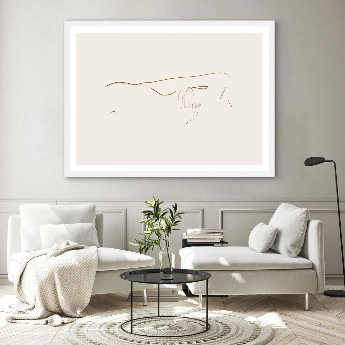 Poster in einem weißen Rahmen - Die Form des Verlangens - 50x40 cm