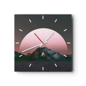 Wanduhr - Glasuhr - In einer Nachbargalaxie - 40x40 cm