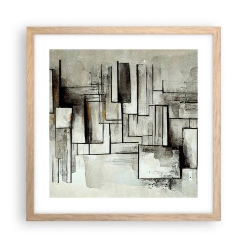Poster in einem Rahmen aus heller Eiche - Kraft der Einfachheit - 40x40 cm