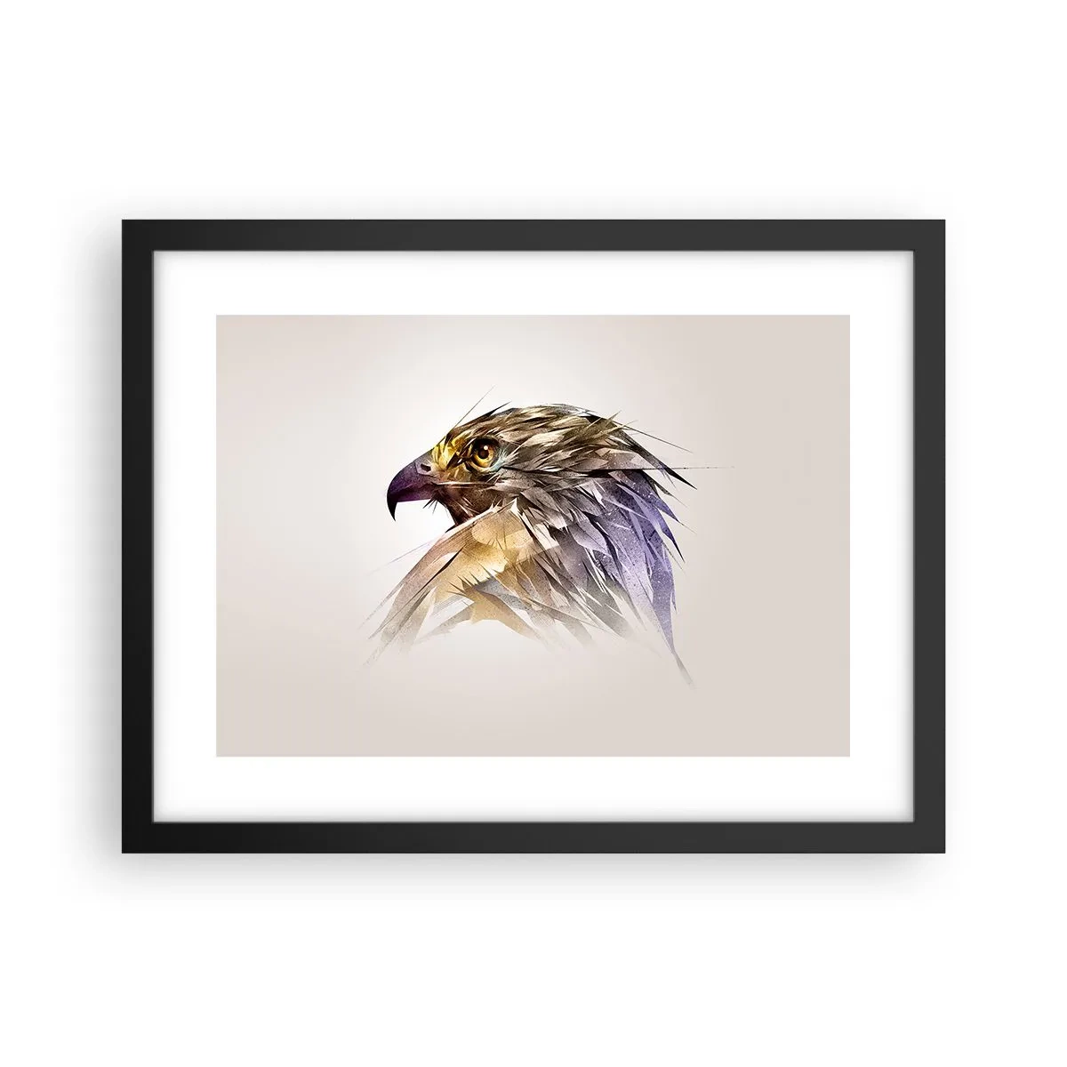 Poster in einem schwarzem Rahmen - Porträt eines Kriegers - 40x30 cm