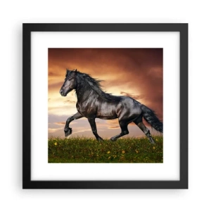 Poster in einem schwarzem Rahmen - Schwarzer Prinz - 30x30 cm