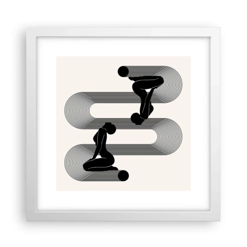 Poster in einem weißen Rahmen - Sinnliche Symmetrie - 30x30 cm