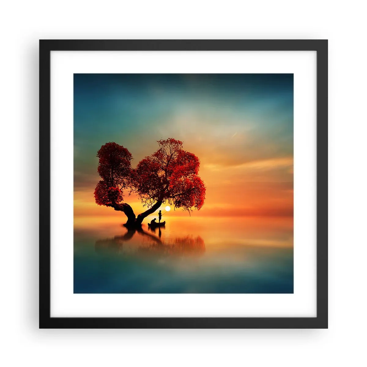 Poster in einem schwarzem Rahmen - Oddaysons und die Stille der Weltlosen - 40x40 cm