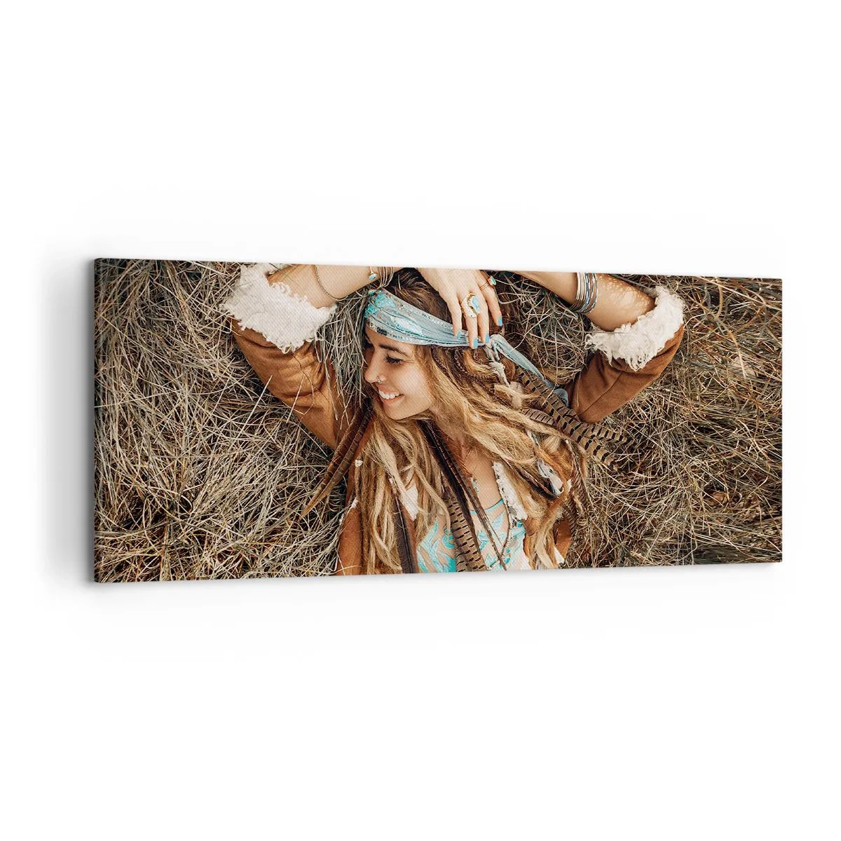 Bild auf Leinwand - Leinwandbild - Auf dem Weg in den Sommer der Liebe - 100x40 cm