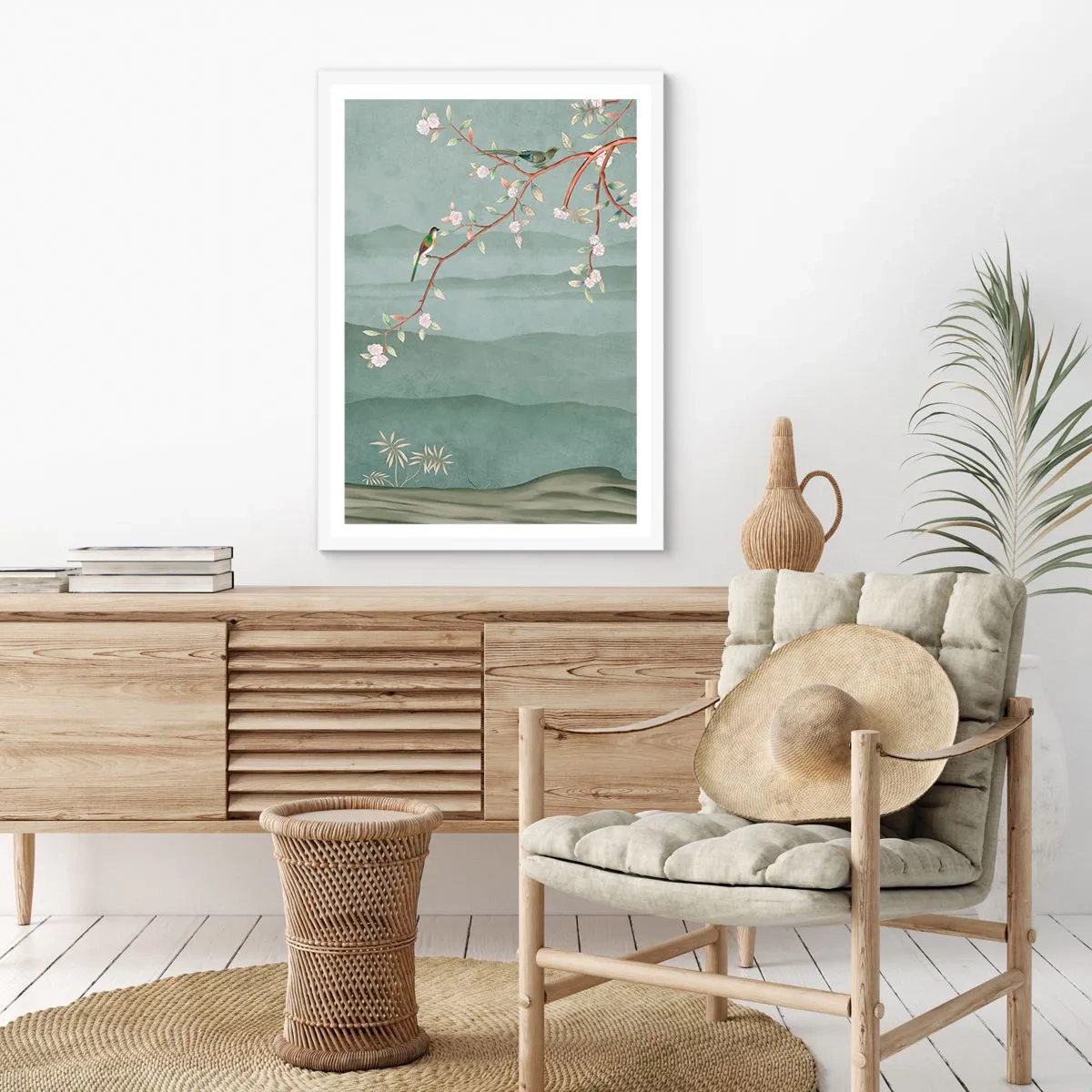 Poster in einem weißen Rahmen - Frühling, oh, du bist es - 61x91 cm