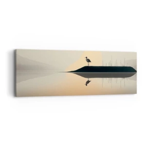 Bild auf Leinwand - Leinwandbild - Herr am See - 90x30 cm