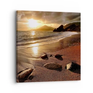 Bild auf Leinwand - Leinwandbild - Folge der Sonne zu den Hügeln - 30x30 cm