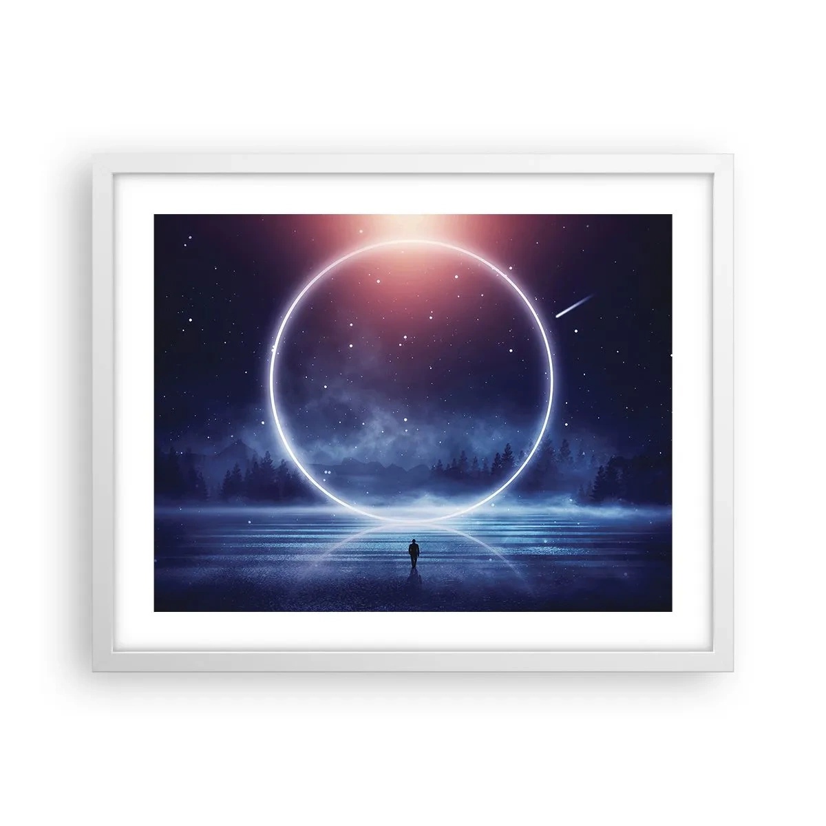 Poster in einem weißen Rahmen - Sie sind schon da ... - 50x40 cm