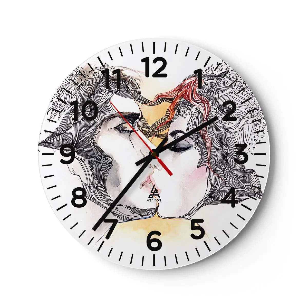 Wanduhr - Glasuhr - Die Welt existiert nicht - 30x30 cm