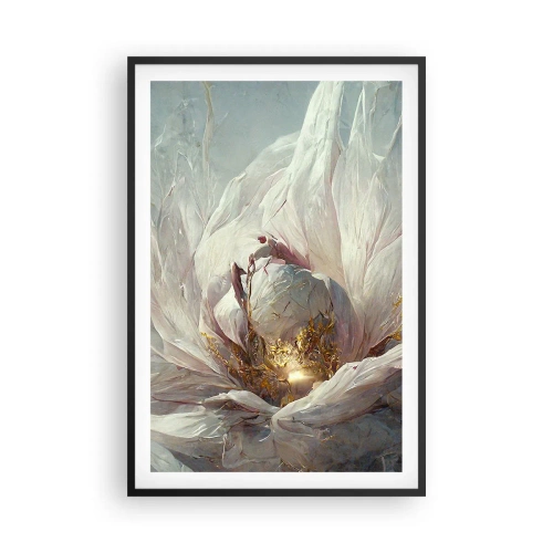 Poster in einem schwarzem Rahmen - Sie blüht alle hundert Jahre einmal - 61x91 cm