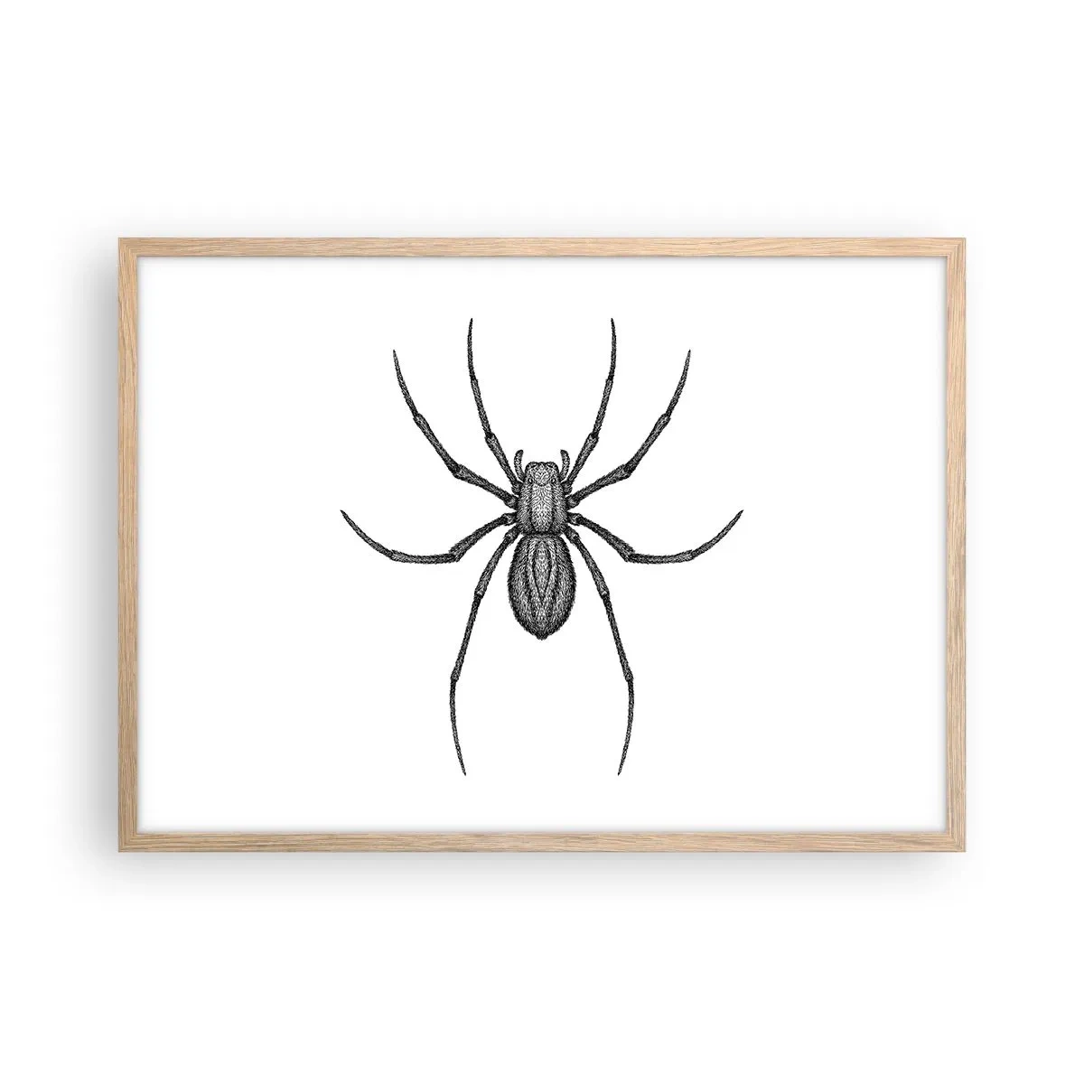 Poster in einem Rahmen aus heller Eiche - Beunruhigende Präzision - 70x50 cm