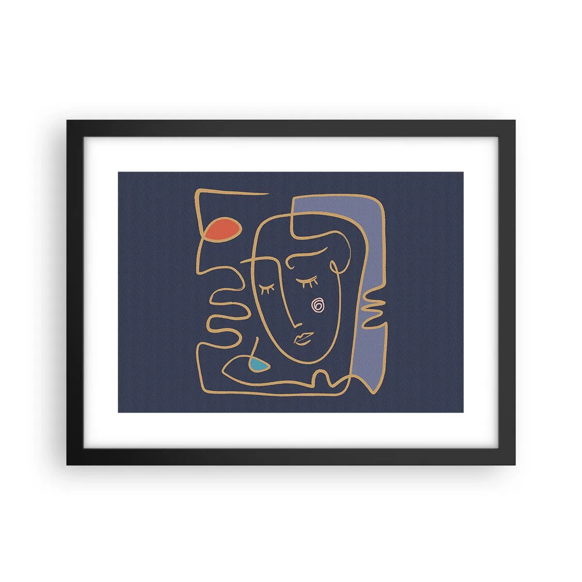 Poster in einem schwarzem Rahmen - In Gedanken - 40x30 cm