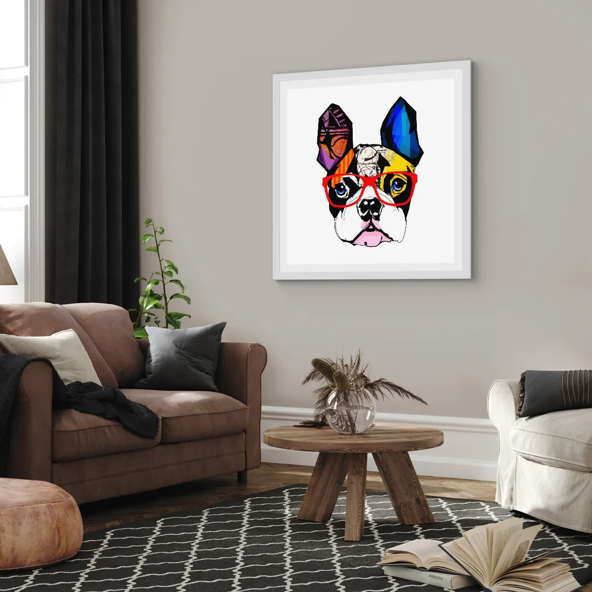 Poster in einem weißen Rahmen - Intellektuelle - 50x50 cm