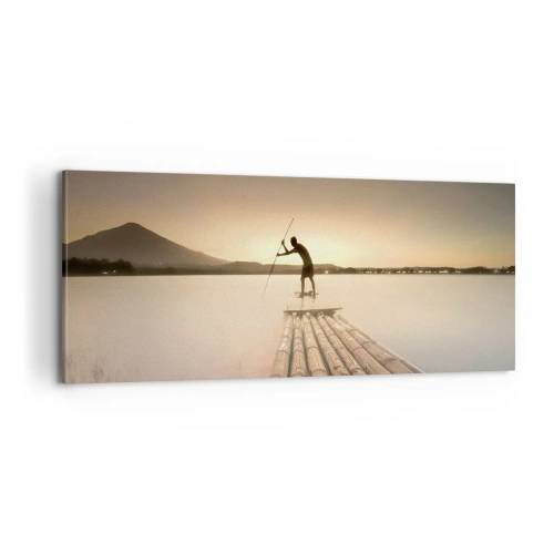 Bild auf Leinwand - Leinwandbild - Vor dem schlafen gehen - 100x40 cm