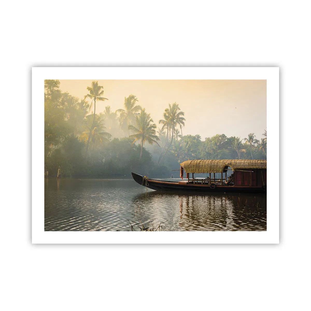 Poster - Haus am Fluss - 70x50 cm