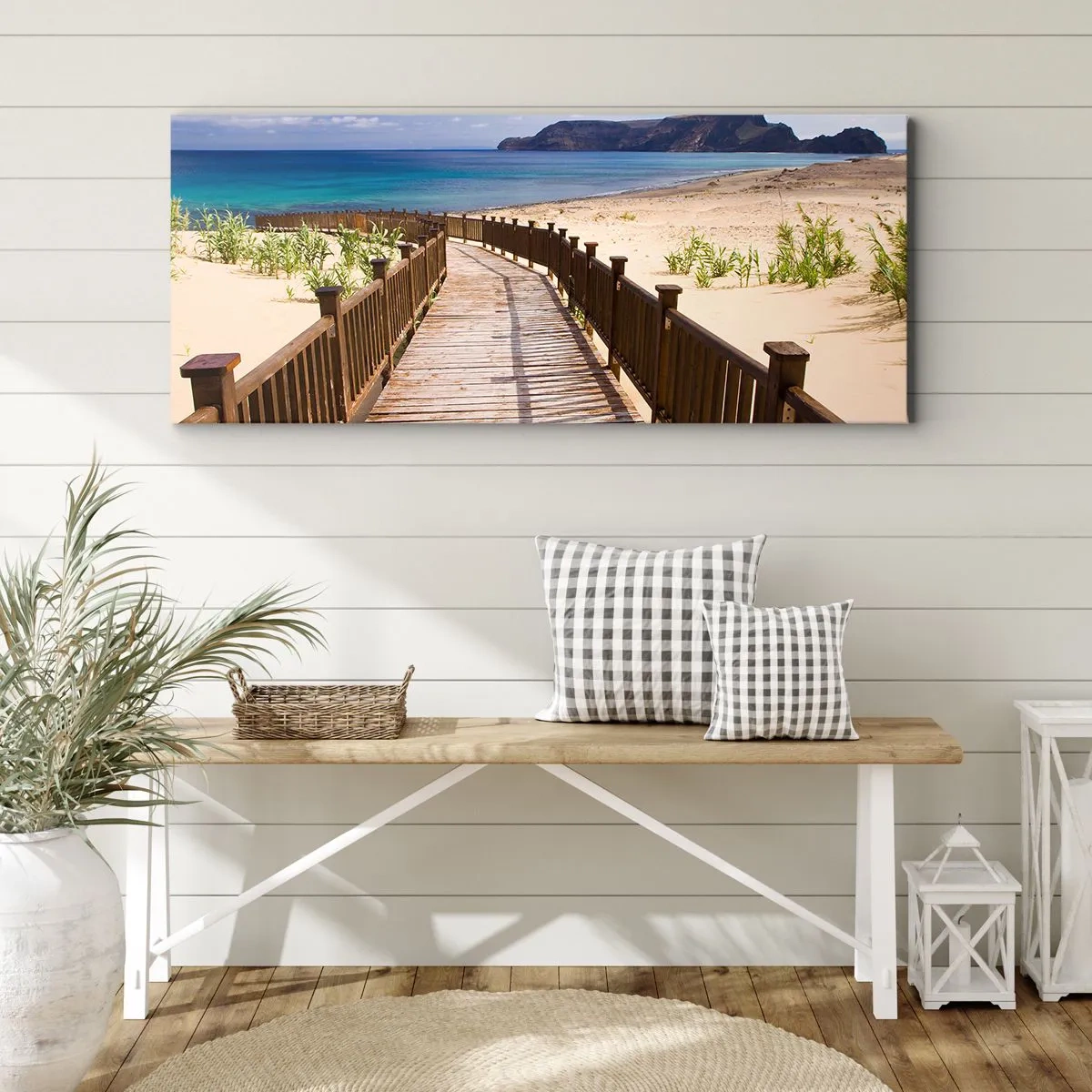 Bild auf Leinwand - Leinwandbild - Bring mich zu den glücklichen Inseln - 100x40 cm
