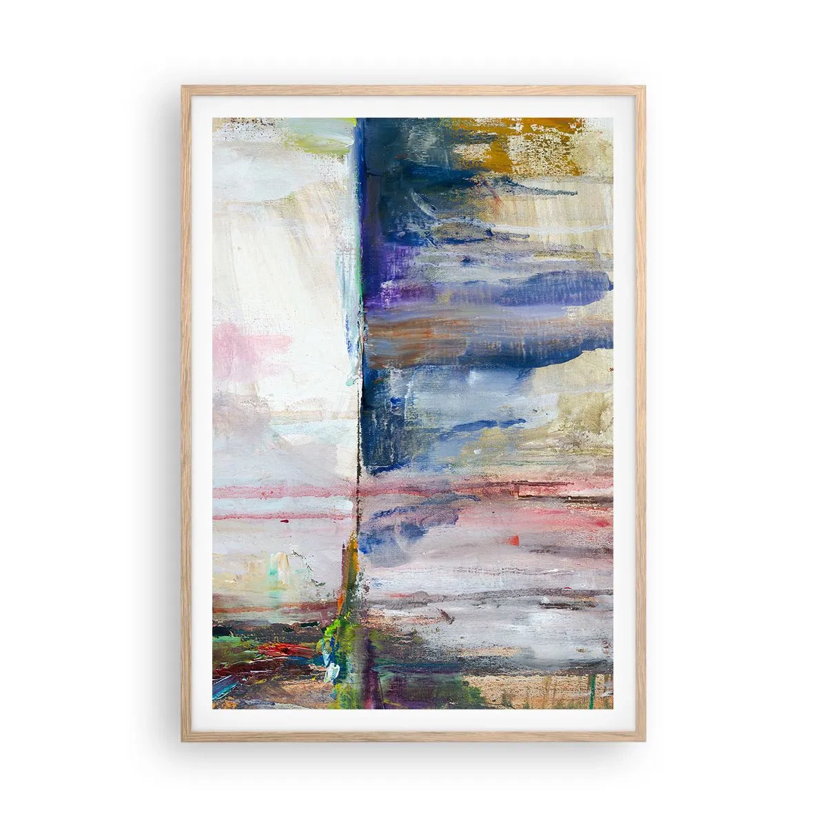 Poster in einem Rahmen aus heller Eiche - Bunte Eindrücke und Assoziationen - 70x100 cm